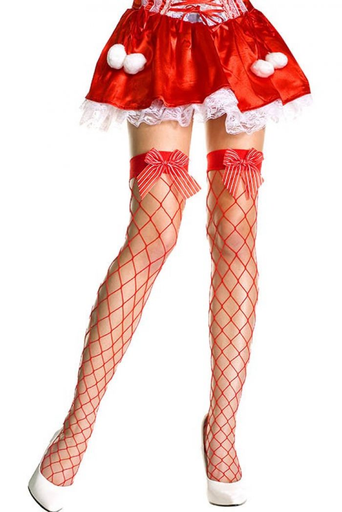 Music Legs Stripe-bow-spandex-diamond-net-thigh-hi  Holiday Hosiery 2018 | Pantyhose Library