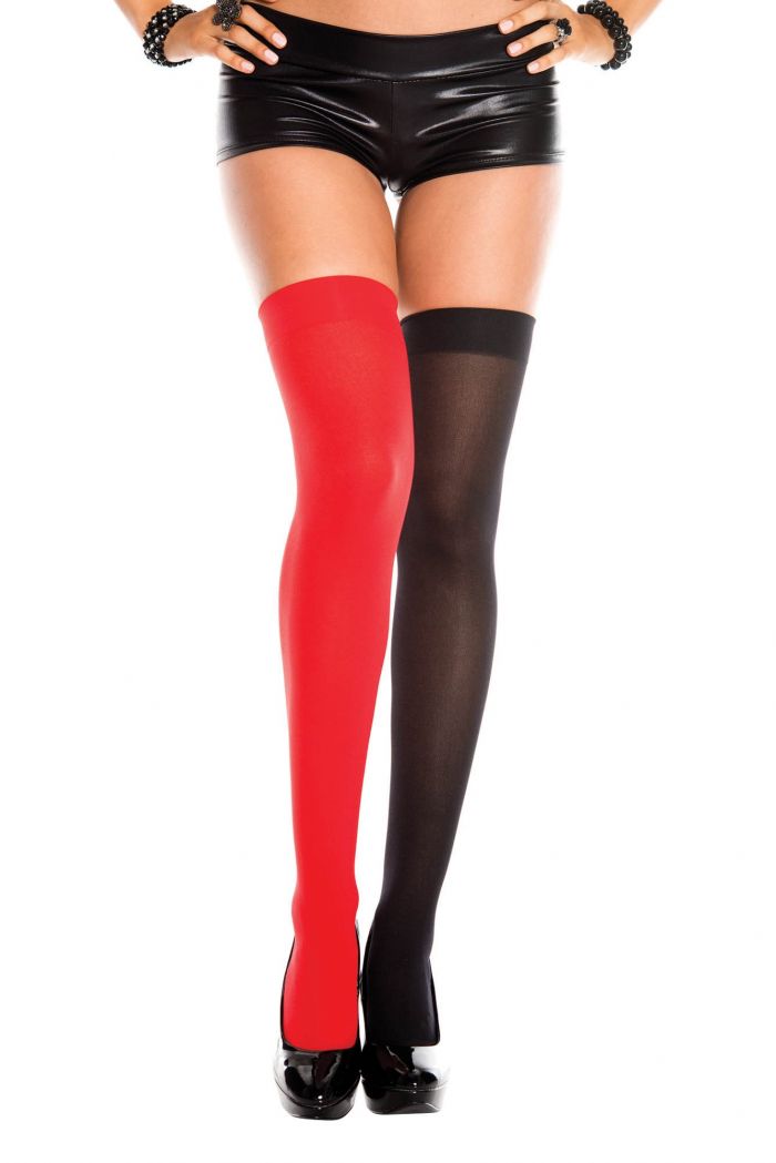 Music Legs Jester-mismatch-thigh-hi  Halloween 2018 | Pantyhose Library