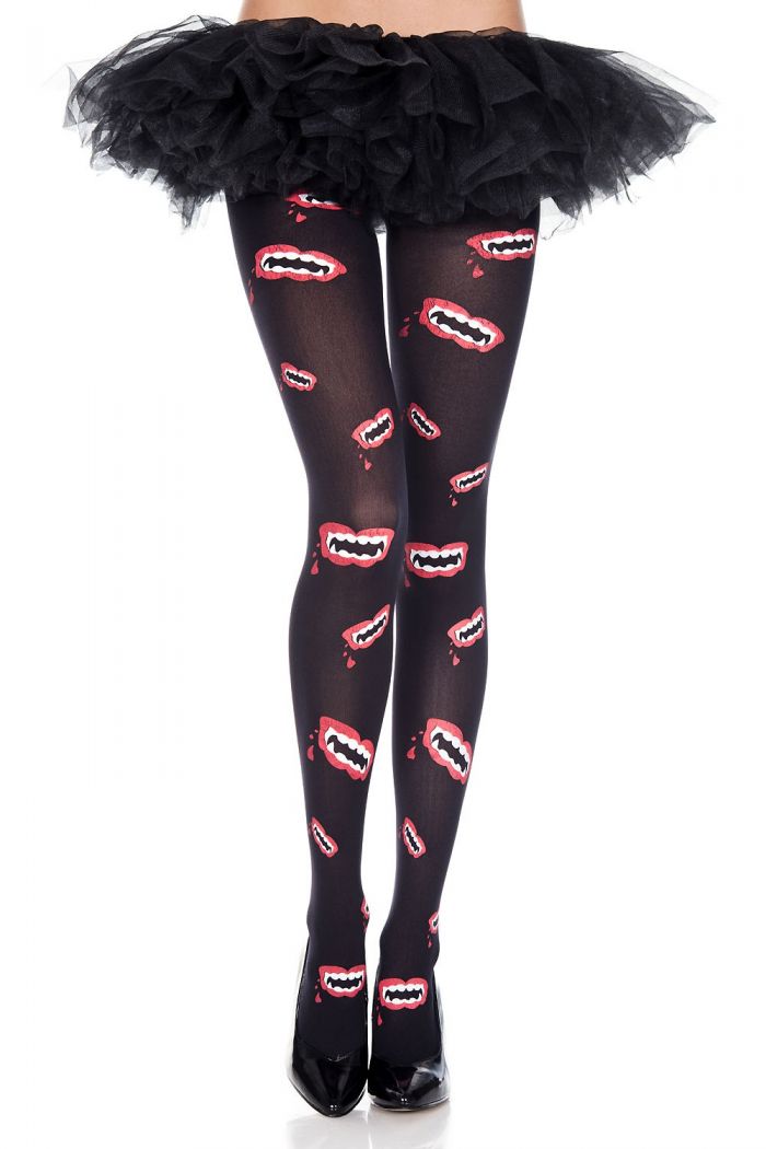 Music Legs Mouth-print-pantyhose  Halloween 2018 | Pantyhose Library