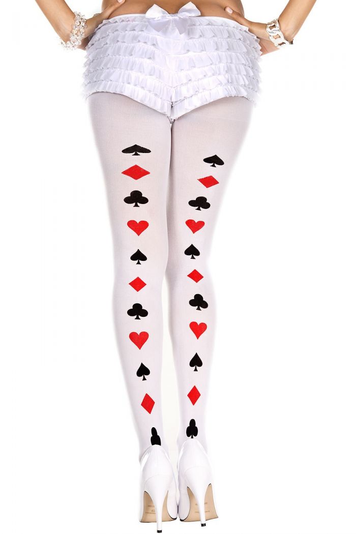 Music Legs Poker-cards-backseam-pattern-pantyhose  Halloween 2018 | Pantyhose Library