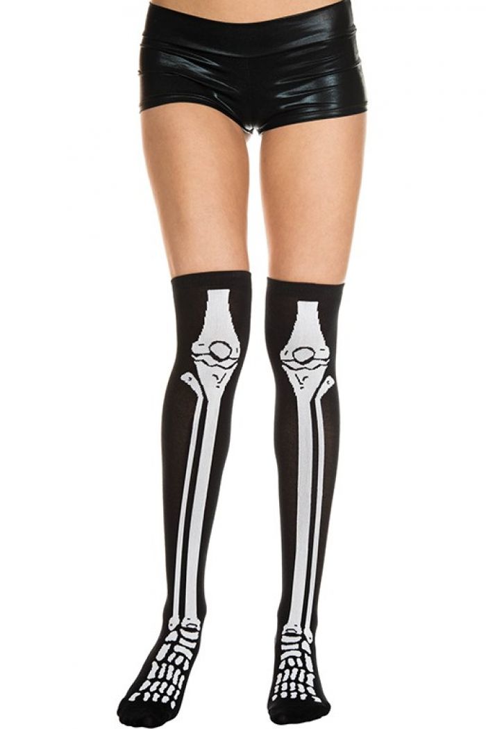 Music Legs Skeleton-print-acrylic-thigh-hi  Halloween 2018 | Pantyhose Library