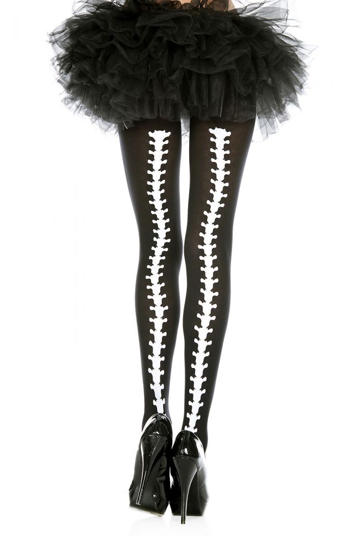 Music Legs Vertebrae-backseam-pantyhose  Halloween 2018 | Pantyhose Library