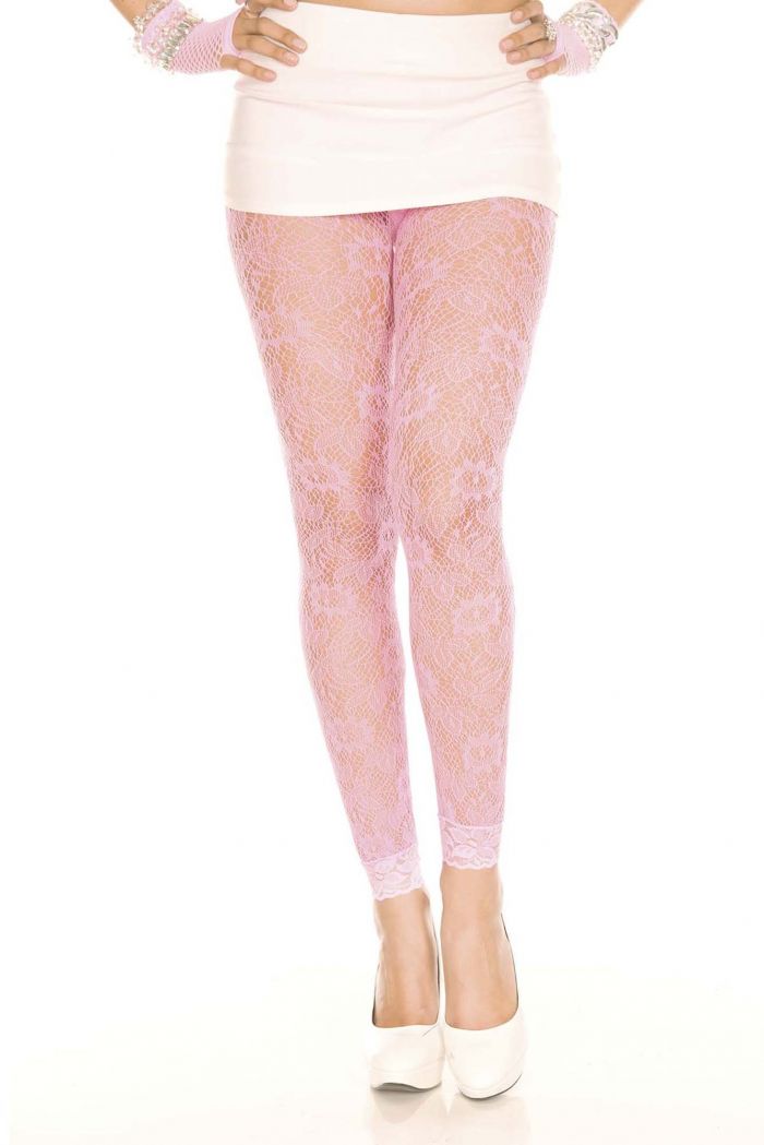 Music Legs Floral-lace-sheer-spandex-leggings  Footles Panyhose 2018 | Pantyhose Library