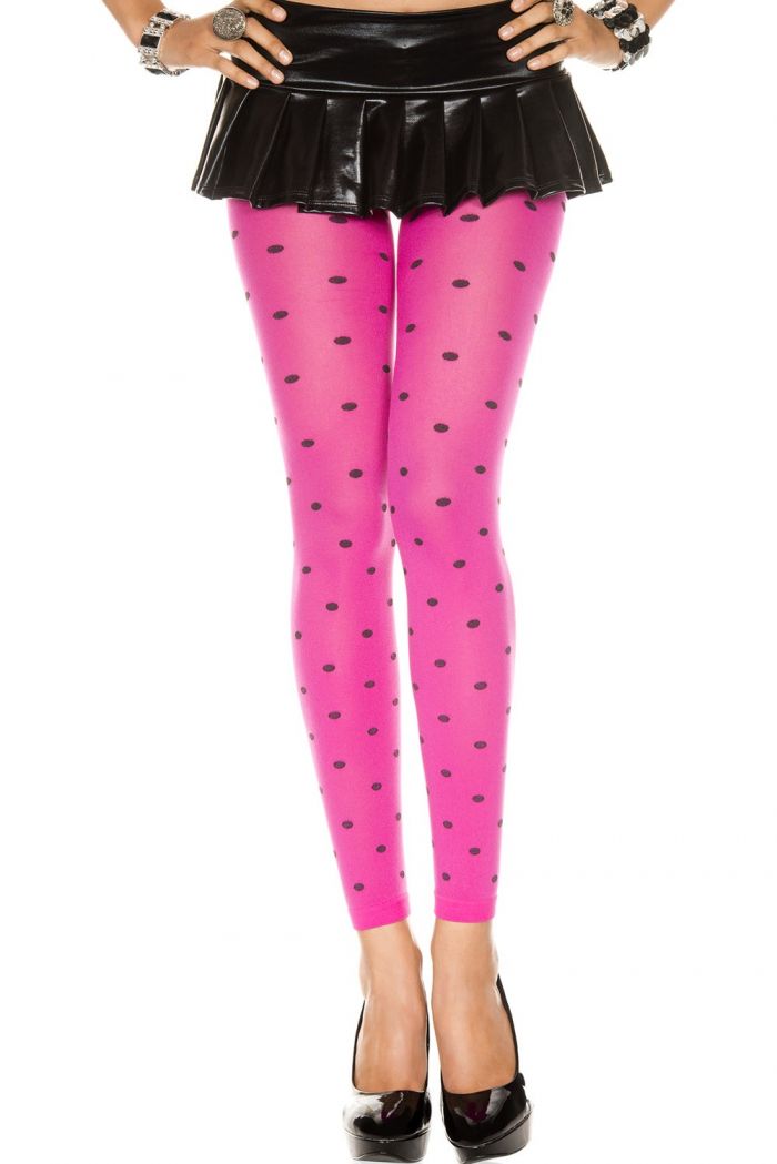 Music Legs Polka-dot-opaque-leggings  Footles Panyhose 2018 | Pantyhose Library