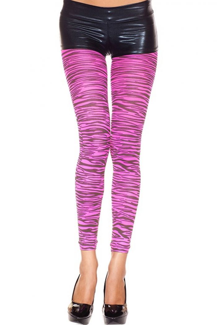 Music Legs Zebra-print-opaque-leggings  Footles Panyhose 2018 | Pantyhose Library