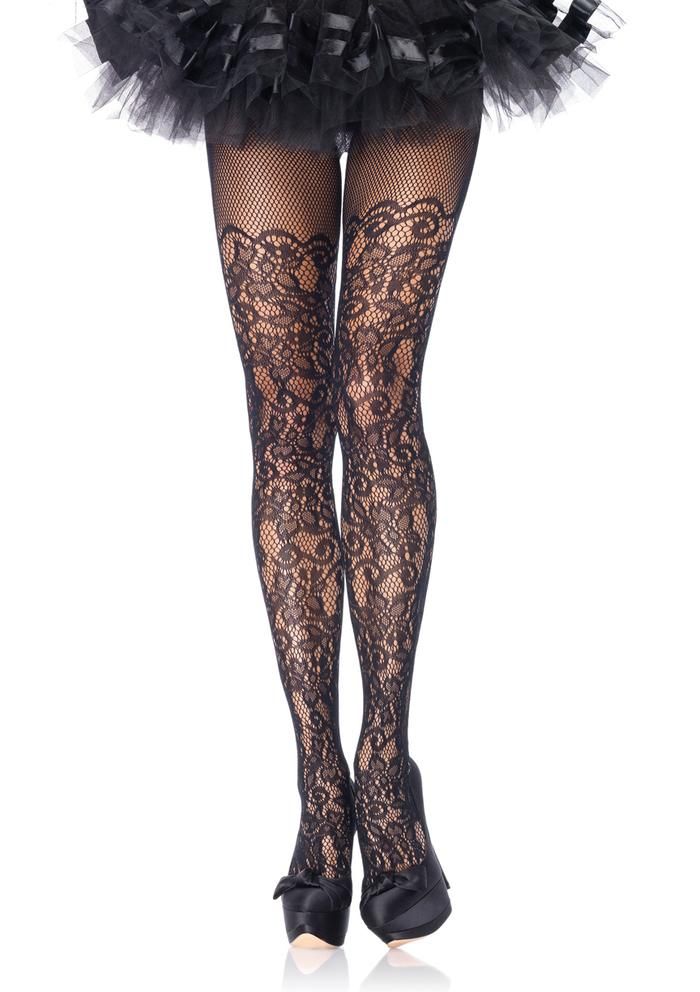 Leg Avenue Floral-vine-net-pantyhose  Tights Catalog 2018 | Pantyhose Library