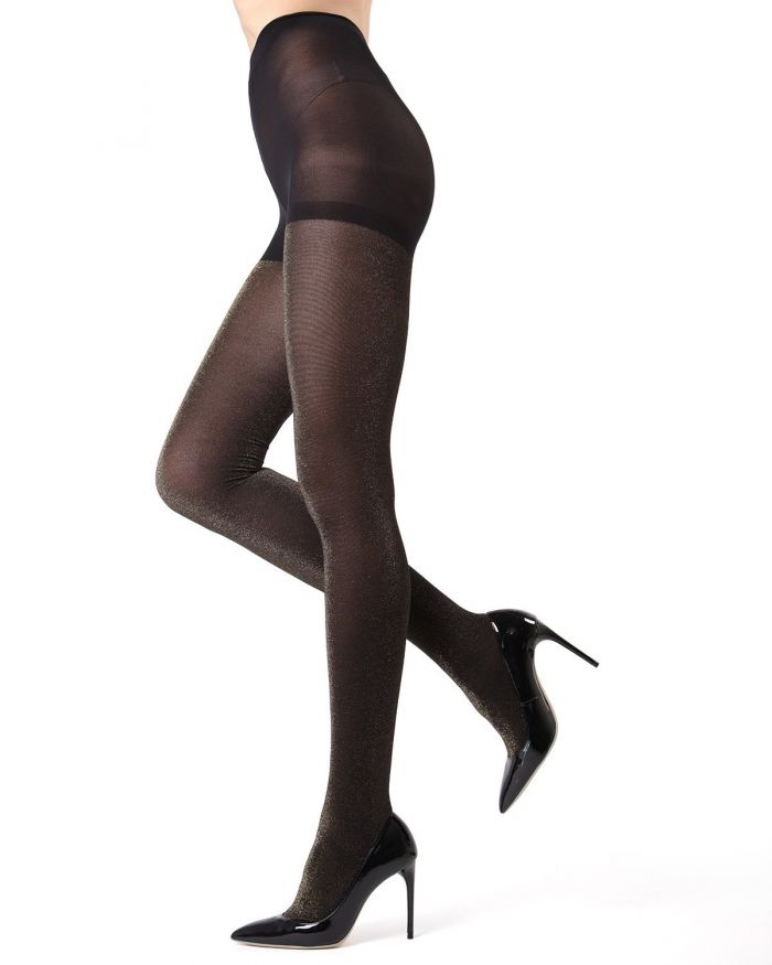 Memoi Fashion Tights 2018 Mo-357-black-gold-web  Hosiery Catalog 2018 | Pantyhose Library