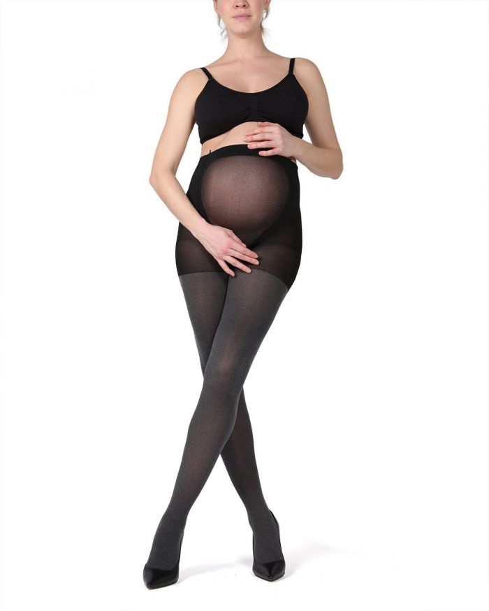 Memoi Maternity Hosiery 2018 Ma-421-gray-front_web  Hosiery Catalog 2018 | Pantyhose Library