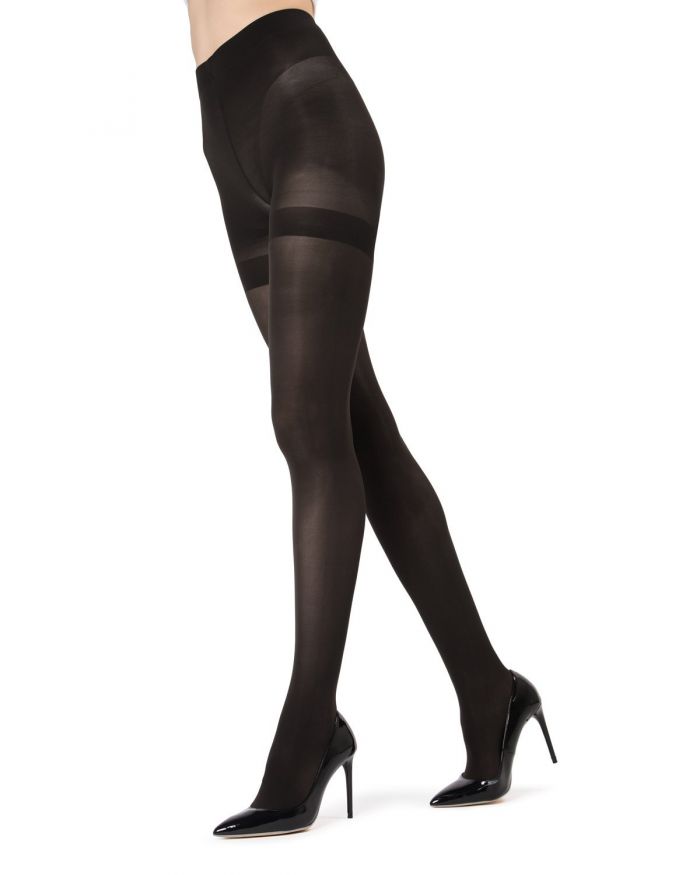 Memoi Opaque Tights 2018 Mo-335-black-web  Hosiery Catalog 2018 | Pantyhose Library