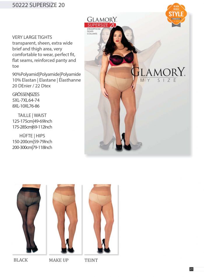 Glamory Glamory-plus-size-hosiery-2018.19-21  Plus Size Hosiery 2018.19 | Pantyhose Library