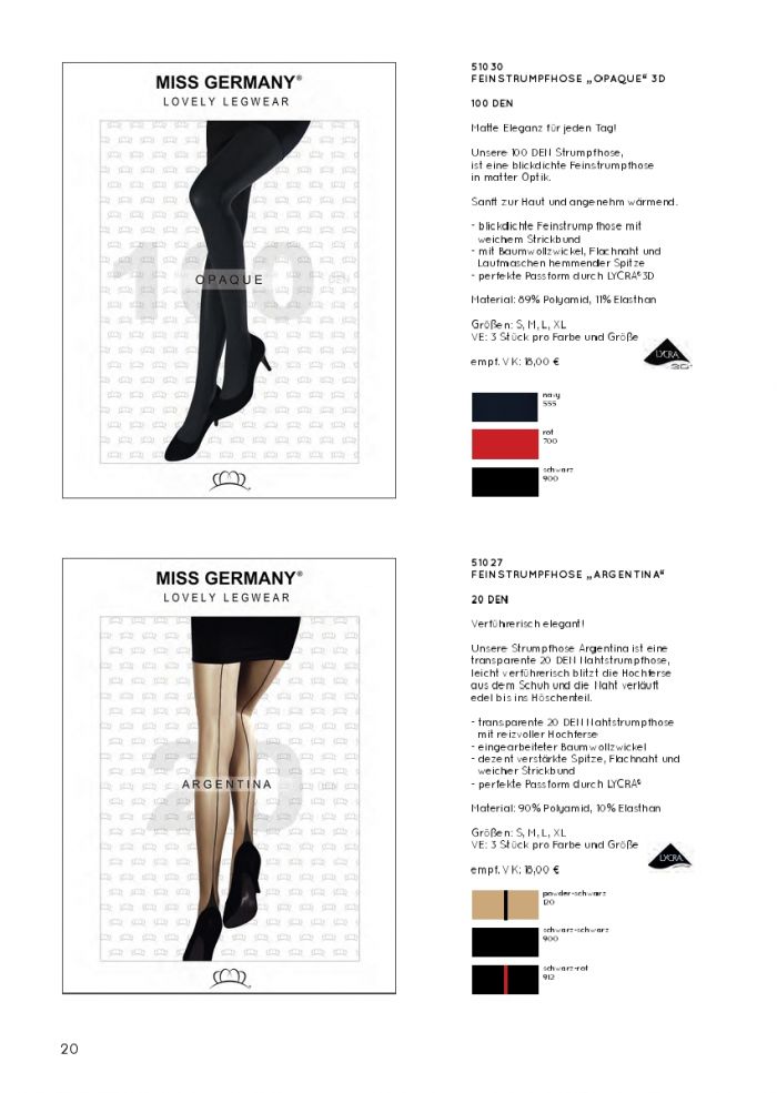 Miss Germany Miss-germany-catalog-fw-2018.19-20  Catalog FW 2018.19 | Pantyhose Library