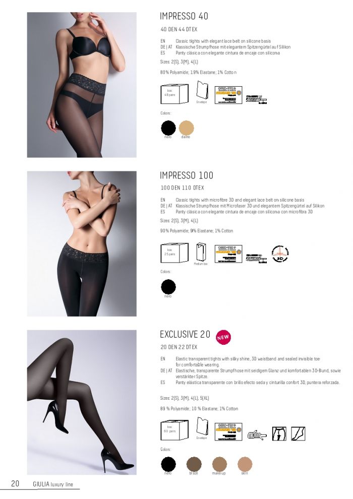 Giulia Giulia-classic-collection-catalogue-2018.2019-20  Classic Collection Catalogue 2018.2019 | Pantyhose Library