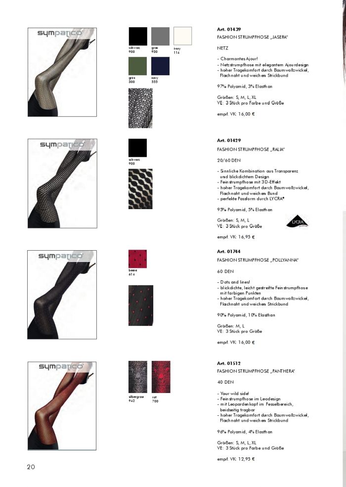 Sympatico Sympatico-catalog-fw2018.19-20  Catalog FW2018.19 | Pantyhose Library