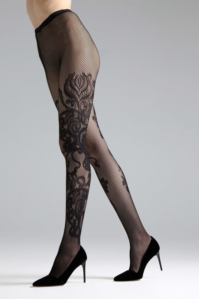 Natori Natori-scroll-net-tights1  Legwear Catalog 2020 | Pantyhose Library