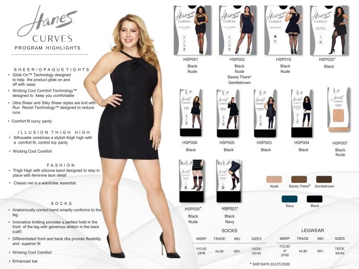 Hanes Hanes-legwear E Catalog 2020-12  Legwear E Catalog 2020 | Pantyhose Library