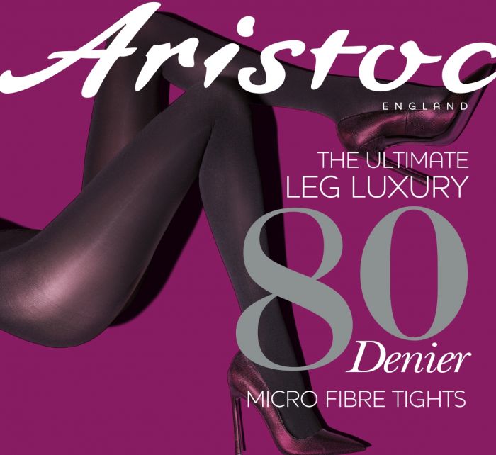 Aristoc Aristoc 80 Denier Microfibre Opaque Tights Charcoal  Opaques Collections2021 | Pantyhose Library