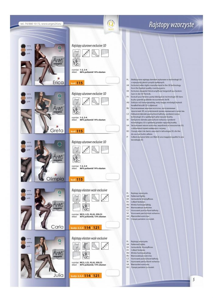 Arges Arges-katalog Rajstop 2021-5  Katalog Rajstop 2021 | Pantyhose Library