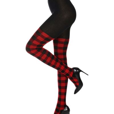 Women's Buffalo Check Sweater Tights