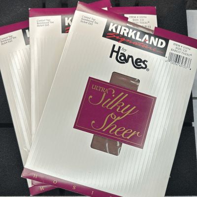 Kirkland Signature Hanes Control Top Reinforced Toe Ultra Sheer Pantyhose CD