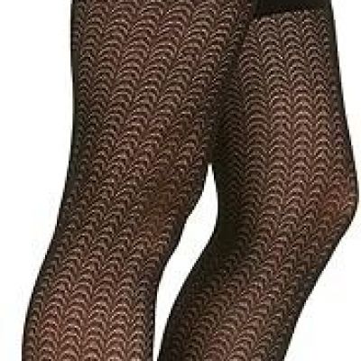 SPANX Size 2 Love Your Assets Textured Shaping Tights in Black Wishbone