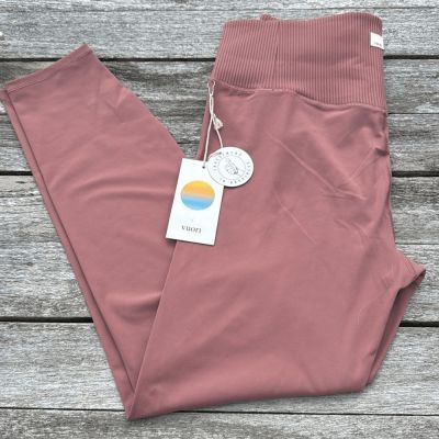 LVUORI Rib Studio Legging Women's Performance Leggings Marsala Pink size XL NWT