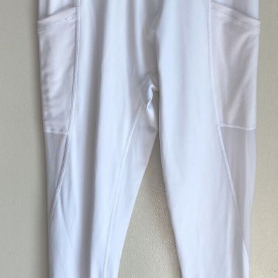 OFFLINE By Aerie Goals High Waisted Legging White, Size Large, Pockets,Vented