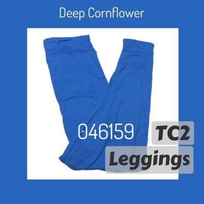 TC2 LuLaRoe ~ SOLID DEEP CORNFLOWER BLUE ~ Leggings SIZES 18+, new in package