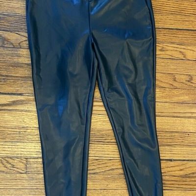 NWT Faux Leather Leggings Pants Women’s  Medium $69 Dark Green Warm Lined