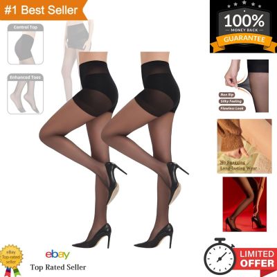 Durable 2 Pack Control Top Silky Tights for Effortless Elegance and Comfort