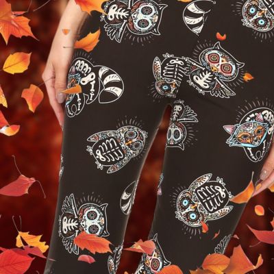 Skull Animals Soft Leggings Size Extra Plus Size