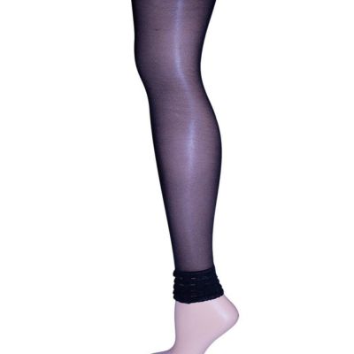 Layered Ruffles Sheer Footless Tights