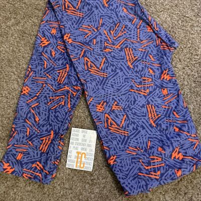 Lularoe Tall & Curvy Purple Orange Leggings