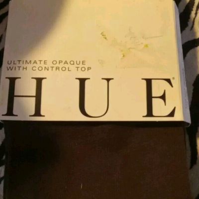 New In Package Hue Ultimate Opaque Control Top Tights Size 2 Expresso