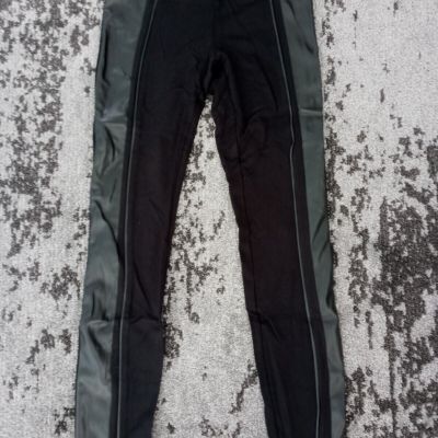 Fashion Nova Black Side Leather Leggings Size S