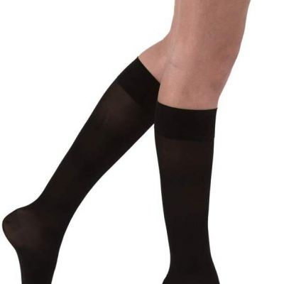 Jobst UltraSheer Knee High 30-40 mmHg Black Large - Closed Toe