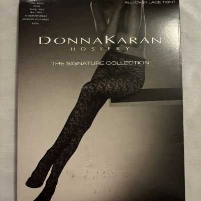 Donna Karan Signature Collection All-Over Lace Tights Black Small/Petite SEXY