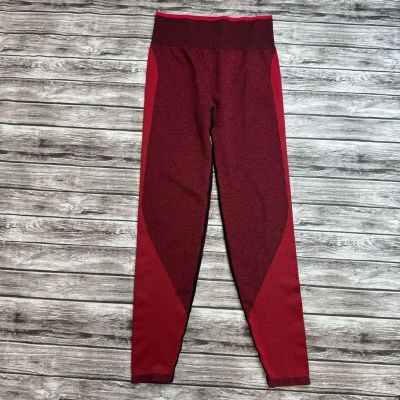 Victoria's Secret VS PINK Womens Seamless Workout Leggings M Med Medium Red Wine