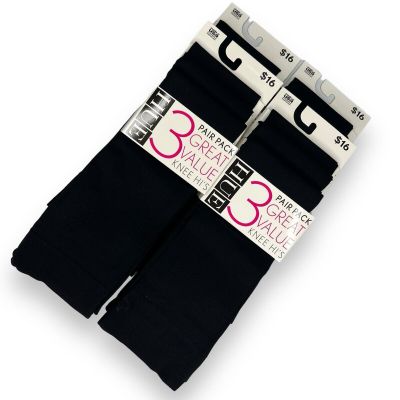 Hue Opaque Great Value Knee Hi 12 Pair Pack Black One Size Fits Most Women’s