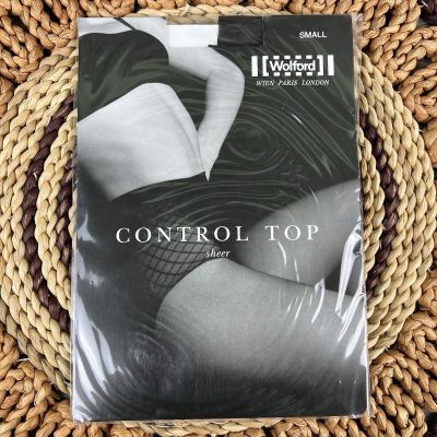 Wolford Control Top Sheer Tights Nearly Black Small Style 18161 NEW