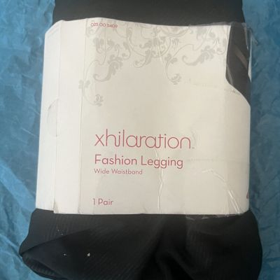 Xhilaration Womens Fashion Legging Seamless Wide Waisted Black Size Small