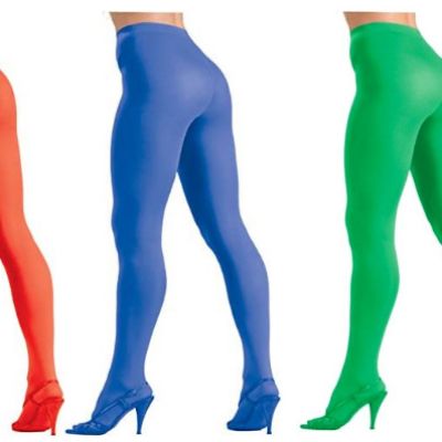 ADULT SIZE SOLID COLOR OPAQUE TIGHTS FITS 100-170 LBS