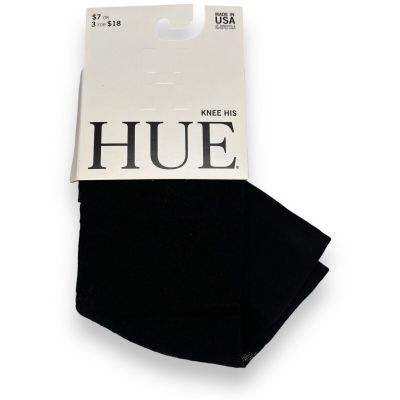 Hue Womens One Size Fits Most Sheer Floral Knee Hi Black 1 Pair