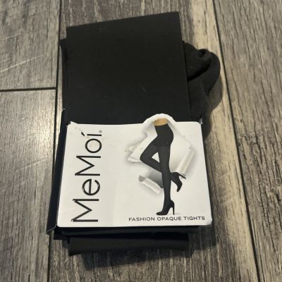 MeMoi Fashion Opaque Tights 2 Pair Gray/Black Size M/L {hhh}