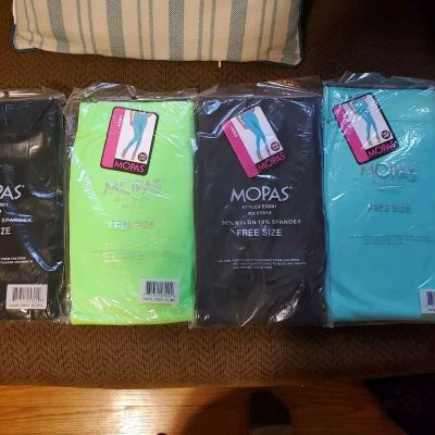 New Women Mopas Free Size Long Leggings One Size Lot Of Four.