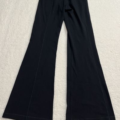 Lululemon Pants Women 10 Black Flared Leggings Lightweight Preppy Gym Run Ladies