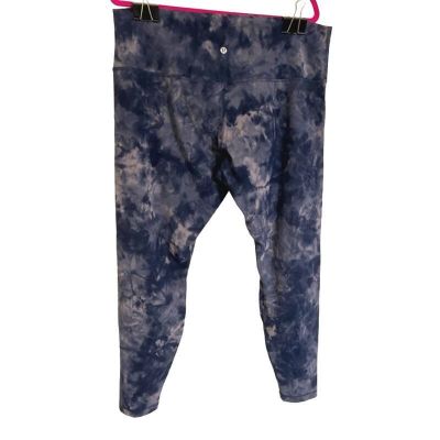 Lululemon Align High Rise Pant Diamond Dye Lunar Rock True Navy SZ 18