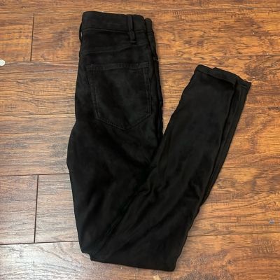 Good American Black Suede Legging Size 0