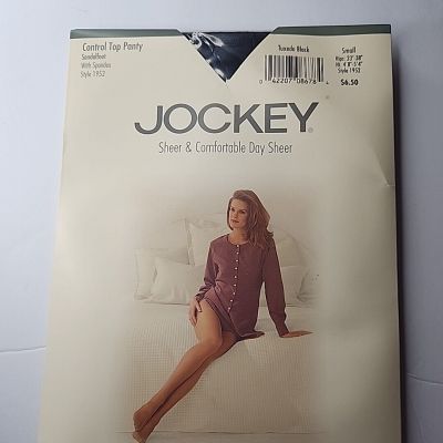 Jockey Sheer & Comfortable Day Sheer Control Top Small Pantyhose Tuxedo Black