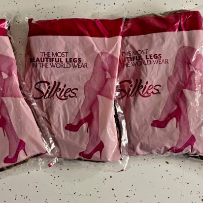 NEW SILKIES Knee Hi’s Highs 4 Packages Beige Honey 001002 Pantyhose Hose