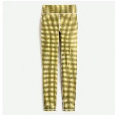 J. Crew 7/8 High-rise Leggings in Gingham Natural Olive Cotton AS042, Size 3X